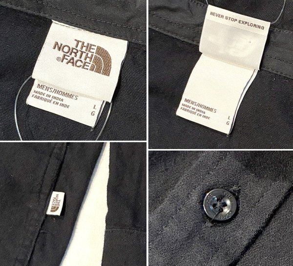 画像2: ビンテージ【ノースフェイス】【the north face】【黒】シャモアシャツ【サイズL】  (2)
