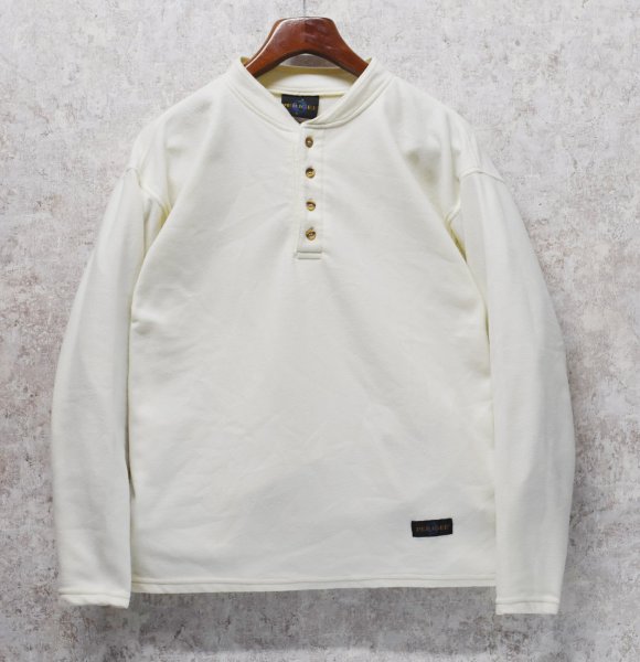 画像1: ＵＳＡ製【ビンテージ】【PERIGEE】ペリジー【オフホワイト】ヘンリーネック【フリースカットソー】【サイズL】  (1)