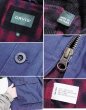 画像2: ORVIS【オービス】ビンテージ【紺ｘ襟コーデュロイ】裏地赤チェック【コットンジャケット】【サイズＭ】  (2)