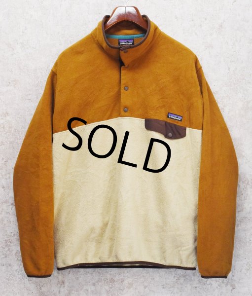画像1: ビンテージ【パタゴニア】patagonia【ブラウンｘベージュ】【スナップT】【フリースプルオーバー】【サイズＬ】  (1)