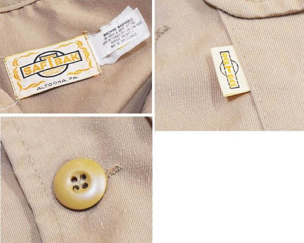画像2: 80's~【ビンテージ】サフトバック【SAFTBAK】【ベージュ×オリーブ】【ハンティングジャケット】コットンジャケット  (2)