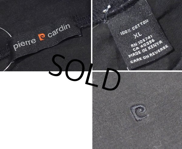 画像2: ビンテージ【pierre cardin】ピエールカルダン【黒】【コットン】 無地【モックネックロンT】【サイズXL】  (2)
