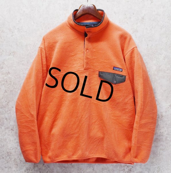 画像1: 90's~ ビンテージ【パタゴニア】patagonia【サーモンピンク】シンチラ【スナップT】【フリースプルオーバー】【サイズL  】  (1)