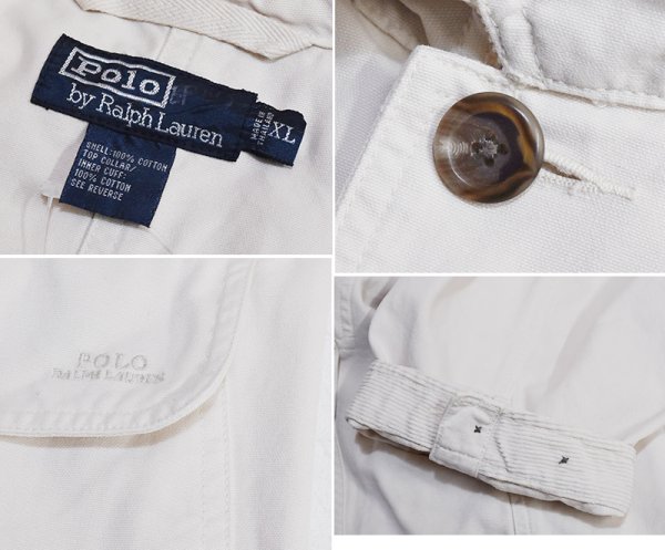 画像2: ビンテージ【ラルフローレン】【POLO RALPH LAUREN】【生成り】【ハンティングジャケット】【サイズXＬ】  (2)
