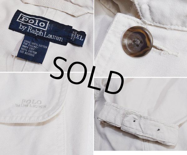 画像2: ビンテージ【ラルフローレン】【POLO RALPH LAUREN】【生成り】【ハンティングジャケット】【サイズXＬ】  (2)