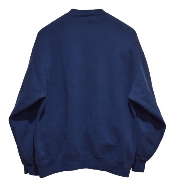 画像3: 90'ｓ【USA製】【RUSSELL】ラッセル 【ビンテージ】紺【無地】ネイビー【クルーネック】前V スウェット【サイズL】  (3)