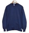 画像1: 90'ｓ【USA製】【RUSSELL】ラッセル 【ビンテージ】紺【無地】ネイビー【クルーネック】前V スウェット【サイズL】  (1)