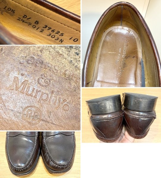 画像2: 二枚目訂正してください　USA製【ビンテージ】【ジョンストン＆マーフィー】JOHNSTON＆MURPHY【ダークブラウン】ローファー【10 1/2 D/B】  (2)