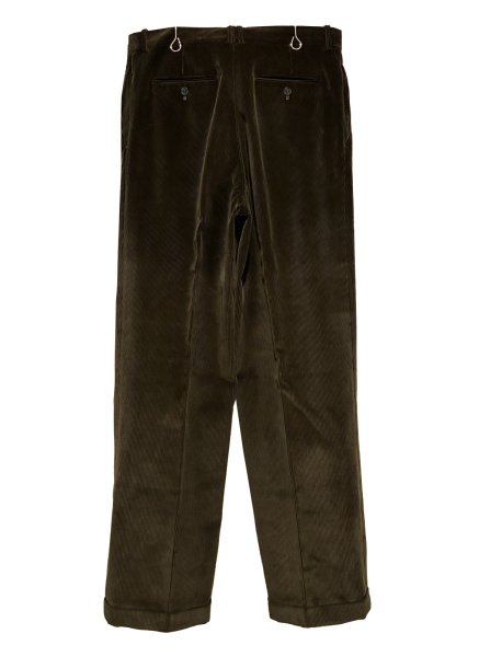 画像3: ビンテージ フランス製？【BERNARD ZINS】ベルナールザンス【ブラウン】２タック【コーデュロイパンツ】コーデュロイスラックス【38】  (3)