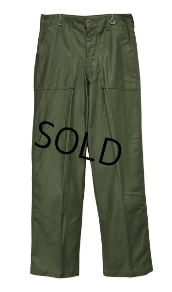 画像1: デッドストック【60's】【米軍実物】【ビンテージ】OG107【ベイカーパンツ】ダブルステッチ【ユーティリティパンツ】【34ｘ33】  (1)