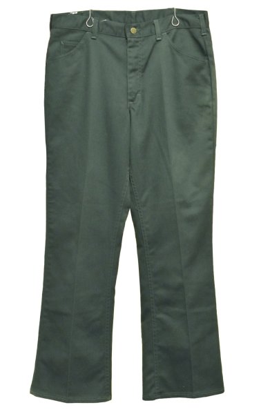 画像1: 80s~【USA製】ビンテージ【Lee】リー【オリーブ】【ポリコットンツイル】ブーツカット パンツ【スラックス】【36ｘ32】  (1)