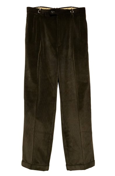 画像1: ビンテージ フランス製？【BERNARD ZINS】ベルナールザンス【ブラウン】２タック【コーデュロイパンツ】コーデュロイスラックス【38】  (1)