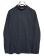 画像1: ビンテージ【pierre cardin】ピエールカルダン【黒】【コットン】 無地【モックネックロンT】【サイズXL】  (1)