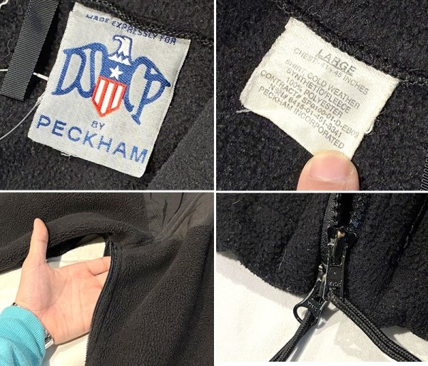 画像2: 米軍実物 U.S.ARMY【ECWCS】 Gen2 level3【PECKHAM】黒 300フリースジャケット【サイズＬ】  (2)