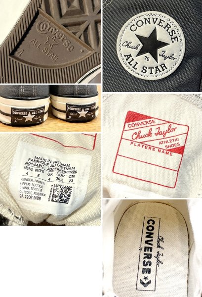 画像2: 【コンバース】CONVERSE【ALL STAR】チャックテイラー CT70【グレー】チャコール【ハイカット】【サイズ4 】 【23ｃｍ】  (2)
