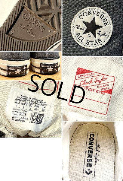 画像2: 【コンバース】CONVERSE【ALL STAR】チャックテイラー CT70【グレー】チャコール【ハイカット】【サイズ4 】 【23ｃｍ】  (2)