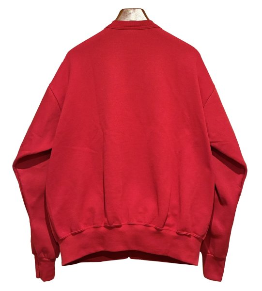 画像3: 【90’s】【USA製】【ビンテージ】【Quitman】クイットマン【赤】無地【スウェットカーディガン】【ワンサイズ】  (3)