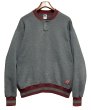 画像1: 90's【USA製】【RUSSELL】ラッセル 【ビンテージ】チャコールｘリブエンジライン 【ヘンリーネックスウェット】【サイズL】  (1)