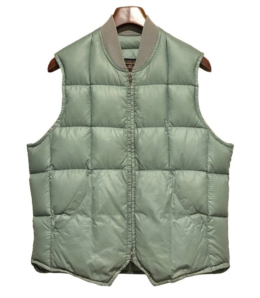 画像1: 〜80's【ビンテージ】【Eddie Bauer】【エディーバウアー】【セージグリーン】スカイライナー 黒タグ ダウン【ダウンベスト】【サイズS程度】  (1)