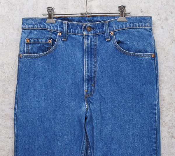 画像4: 90's【USA製】ビンテージ【LEVI'S】【リーバイス505】５０５【デニムパンツ】【ブルーデニム】【34ｘ33】  (4)