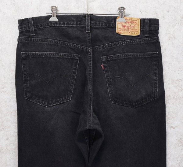 画像5: 90’s 【USA製】【ビンテージ】【LEVI'S】【リーバイス５５０】550 黒 デニムパンツ ブラックデニム【38ｘ30】  (5)