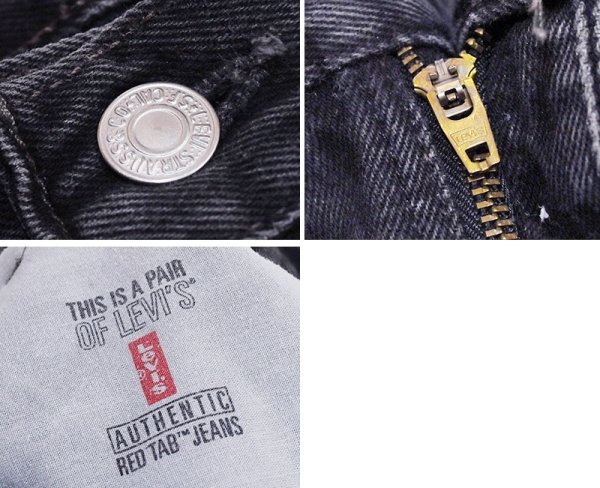 画像3: 90’s 【USA製】【ビンテージ】【LEVI'S】【リーバイス５５０】550 黒 デニムパンツ ブラックデニム【38ｘ30】  (3)