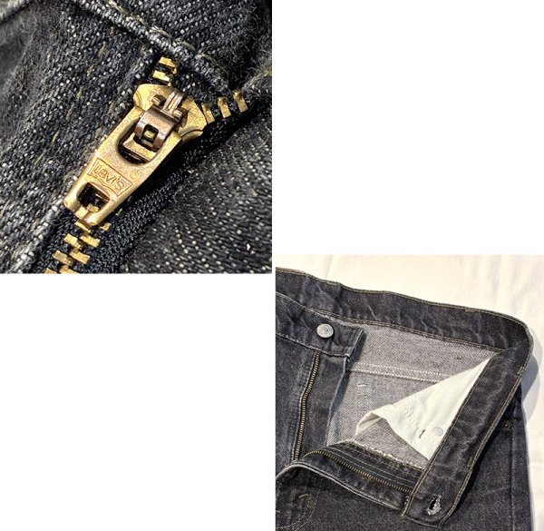 画像3: 90’s 【USA製】【ビンテージ】【LEVI'S】【リーバイス５０５】505 先染め 黒 デニムパンツ ブラックデニム【33ｘ34】  (3)
