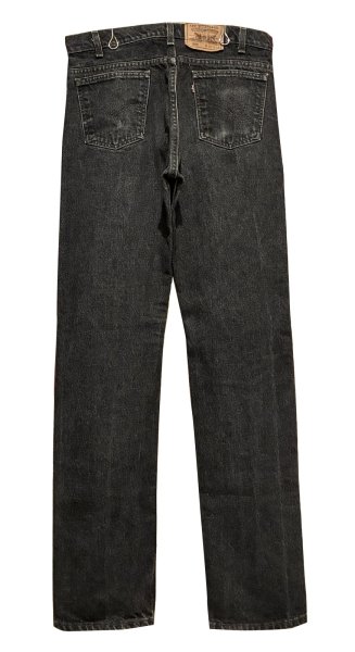 画像4: 90’s 【USA製】【ビンテージ】【LEVI'S】【リーバイス５０５】505 先染め 黒 デニムパンツ ブラックデニム【33ｘ34】  (4)