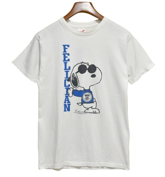 画像1: 90's【USA製】【ビンテージ】アルテックス【ARTEX】FELICIAN【白】スヌーピー【プリント】【Tシャツ】【サイズM】  (1)