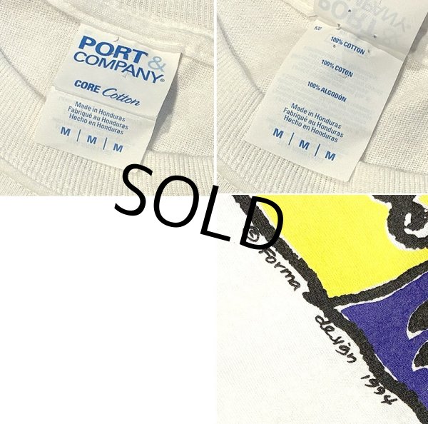 画像2: Port & Company【ビンテージ】Hart Orthodontics 女の子 絵画 アート 白【Ｔシャツ】【サイズM】  (2)