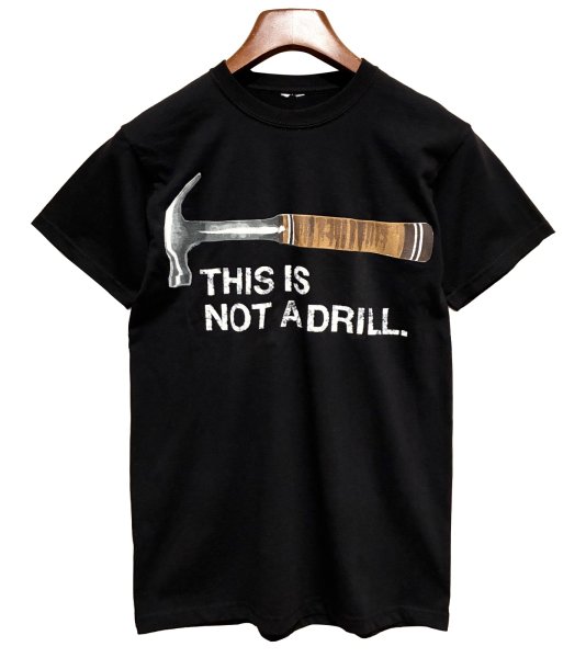 画像1: ビンテージ【THIS IS NOT A DRILL】ドリル【黒】Tシャツ【サイズS程度】  (1)