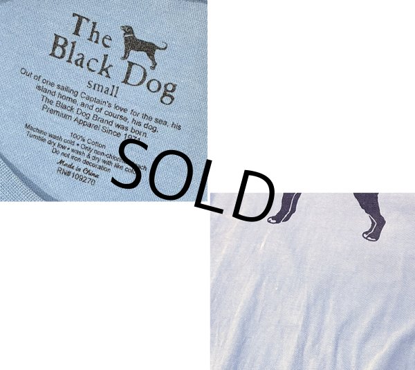 画像2: 【ビンテージ】【The Black Dog】ブラックドッグ【青】【犬プリント】【Tシャツ】【サイズS】  (2)