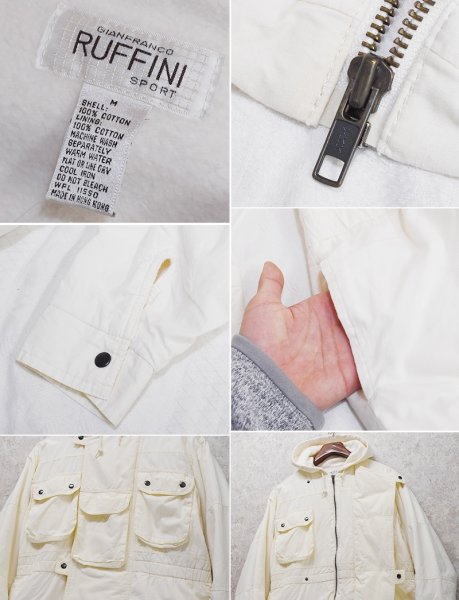 画像2: Gianfranco Ruffini Sport【ビンテージ】【ジャンフランコルフィニ】【裏フリース】【ジップアップパーカー】ブルゾン【サイズM】  (2)