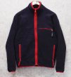 画像1: 80's USA製【パタゴニア】patagonia 【紺ｘ赤】フルジップ シンチラフリースジャケット【サイズM】  (1)