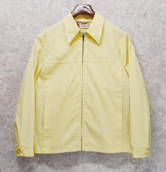 画像1: 〜80's【ビンテージ】【Cooper Sportwear】クーパー・スポーツウェア【黄色】ドリズラージャケット【ジップアップブルゾン】【サイズL程度】  (1)