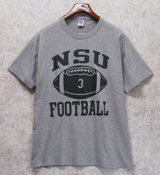 画像1: 90’s~【USA製】【Russell】【ラッセル】【グレー】【NSU FOOTBAL】フットボール【Tシャツ】【サイズL】  (1)