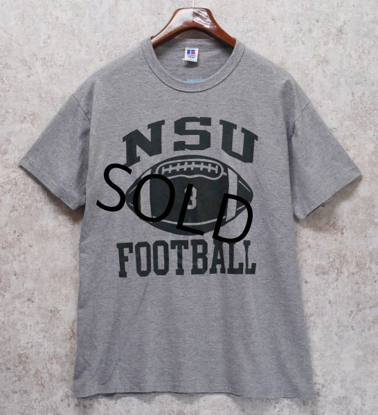 画像1: 90’s~【USA製】【Russell】【ラッセル】【グレー】【NSU FOOTBAL】フットボール【Tシャツ】【サイズL】  (1)