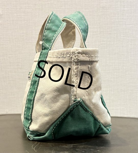 画像3: 80's【ビンテージ】【L.L.bean】【エルエルビーン】 白ｘ緑【キャンバス】【ミニトートバッグ】【ビーントート】  (3)