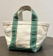 画像6: 80's【ビンテージ】【L.L.bean】【エルエルビーン】 白ｘ緑【キャンバス】【ミニトートバッグ】【ビーントート】  (6)