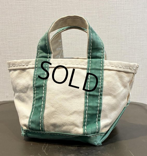 画像6: 80's【ビンテージ】【L.L.bean】【エルエルビーン】 白ｘ緑【キャンバス】【ミニトートバッグ】【ビーントート】  (6)