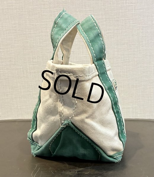 画像5: 80's【ビンテージ】【L.L.bean】【エルエルビーン】 白ｘ緑【キャンバス】【ミニトートバッグ】【ビーントート】  (5)