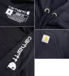 画像2: ビンテージ【carhartt】【カーハート】【RELAXED FIT】黒 袖プリント【パーカー】【サイズM】  (2)