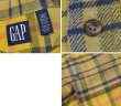 画像2: 90's~【ビンテージ】【オールドギャップ】【GAP】オレンジ【チェック柄】【ネルシャツ】フランネルシャツ【BDシャツ】【サイズL】  (2)