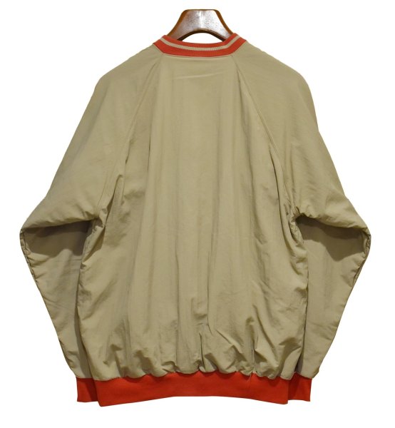 画像3: 90's【USA製】ビンテージ【PM SPORTS】【ベージュｘ赤リブ】【クロスネック】プルオーバー【裏地フリース】【サイズL】  (3)