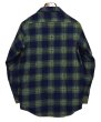 画像3: 70's【USA製】【ビンテージ】【FIVE BROTHER】【ファイブブラザー】紺×緑【チェック柄】【ネルシャツ】フランネルシャツ【US15】  (3)