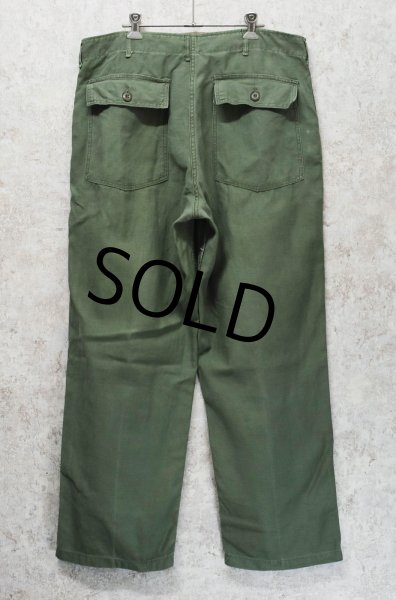 画像4: 【60's】【米軍実物】【ビンテージ】【U.S.ARMY】OG107【UFOボタン】Wステッチ【ボタンフライ】【ベイカーパンツ】【ユーティリティパンツ】【38ｘ31】  (4)