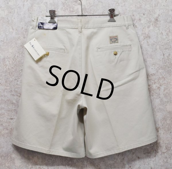 画像3: 新品未使用 ビンテージ【POLO RALPH LAUREN】オールドラルフローレン【オフホワイト】tyler short【２タック】ショートパンツ【短パン】【コットンショーツ】【W32】  (3)