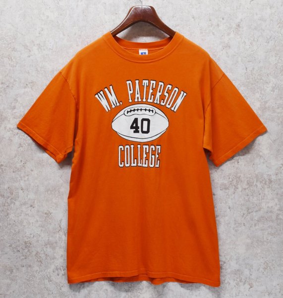 画像1: 90’s【USA製】【Russell】【ラッセル】【オレンジ】Paterson University【パターソン大学】フットボール【Tシャツ】【サイズXL】  (1)