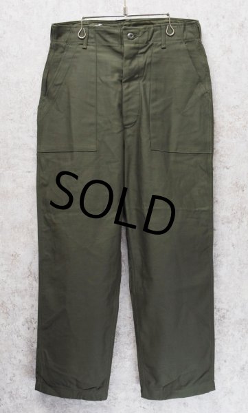 画像1: デッドストック【70's】【米軍実物】【ビンテージ】OG107【ベイカーパンツ】【ユーティリティパンツ】【32ｘ29】  (1)
