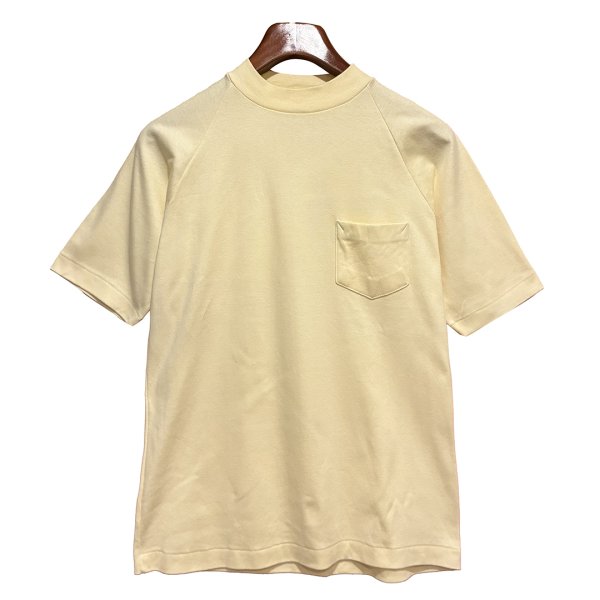 画像1: 【USA製】 ビンテージ【ROBERT BRUCE】【ロバートブルース】【ライトイエロー】【無地】【ポケット付き】【Tシャツ】【サイズM】  (1)